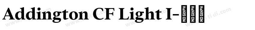 Addington CF Light I字体转换